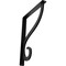 Ekena Millwork Ashford Single, Wrought Iron Bracket, (Single center brace), Powder Coated Bla 1 1/2"W x 10"D x 12"H BKTM01X10X12SAS - alternate 1